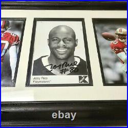 JERRY RICE Signed Framed Photo Display 23x13 San Fransisco 49ers Hall Of Fame