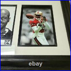 JERRY RICE Signed Framed Photo Display 23x13 San Fransisco 49ers Hall Of Fame