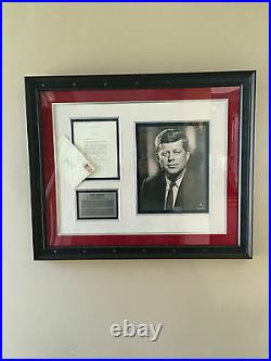JFK Autographed JOHN F. KENNEDY signed 1963 White House Letterhead Museum Framed