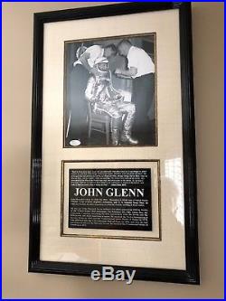 JOHN GLENN-Autographed 8 x10 NASA Signed Photo UFO Statement Museum Framed-JSA