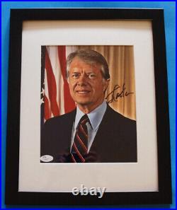 JSA CERTIFIED JIMMY CARTER SIGNED & Framed 8x10 Autographed Portrait Photo