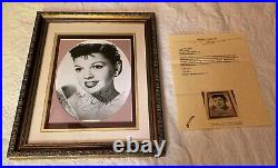 JUDY GARLAND Wizard of Oz Fame Vintage SIGNED Autographed Framed Photo Rare COA