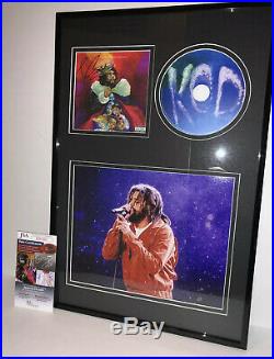 J COLE SIGNED KOD CD ALBUM FRAMED AUTOGRAPH PHOTO (Kendrick Lamar Drake) JSA COA