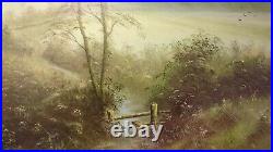 J Perry Signed Oil Painting Picture Country Landscape One Off Unique Framed