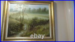 J Perry Signed Oil Painting Picture Country Landscape One Off Unique Framed