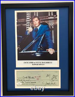 Jack Lord (1920- 1998) Signed Framed Photo Display Hawaii Five-o Jsa Coa