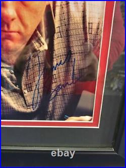 James Gandolfini Sopranos Framed Signed 8x10 Photo Tony Jsa Coa