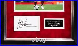 James Milner Genuine Hand Signed & FRAMED Photo Mount Display Liverpool FC (A)