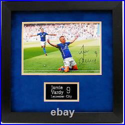 Jamie Vardy Leicester City Hand Signed Framed Photo
