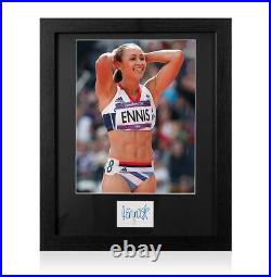 Jessica Ennis-Hill Signed 2012 London Olympics Card and Photo Frame Option 1
