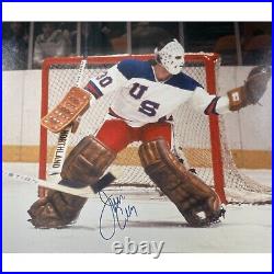 Jim Craig Autographed/Signed Framed Photo JSA 46048