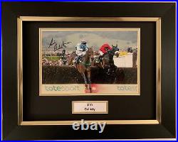 Jim Culloty Hand Signed Framed Photo Display Horse Racing Best Mate