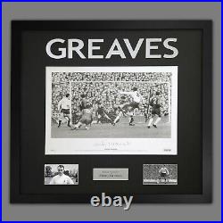 Jimmy Greaves Signed And Framed Spurs A2 Football Photograph in A frame B