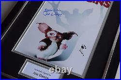 Joe Dante SIGNED FRAMED Photo Autograph 16x12 display Gremlins Film AFTAL COA