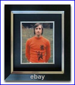 Johan Cruyff Hand Signed Framed Photo Display Football Autograph 2