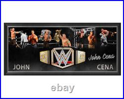 John Cena Hand Signed Framed Wwe Wrestling Title Championship Belt Photo Proof