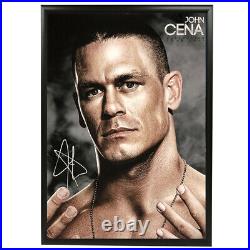 John Cena Wwe Hand Signed Framed Canvas Wrestling Photo Proof Certificate