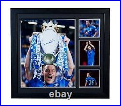 John Terry Framed Signed Chelsea Champions Football Photo See Real Proof & Coa