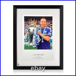 John Terry Signed Chelsea Photo Premier League Champion. Framed