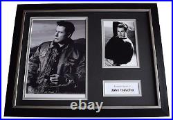 John Travolta SIGNED FRAMED Photo Autograph 16x12 display Pulp Fiction Film COA