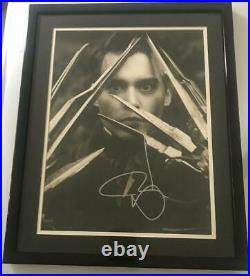 Johnny Depp Signature Signed Autograph Photo Poster Framed Edward Scissorhands