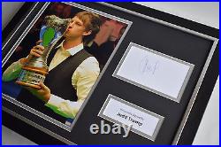 Judd Trump SIGNED FRAMED Photo Autograph 16x12 display Snooker Sport AFTAL COA