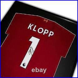 Jurgen Klopp Signed Liverpool Shirt Framed Display 2019/20 CHAMPIONS Proof COA
