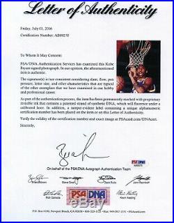 KOBE BRYANT 8x10 FRAMED Signed Autograph PSA/DNA LOA MAMBA L. A. LAKERS Signature