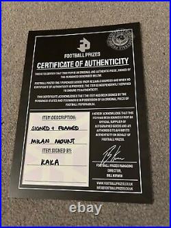 Kaka signed and Framed AC Milan FC Mount With COA