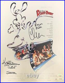 Kathleen Turner Charles Fleischer signed 11x14 photo Who Framed Roger Rabbit JSA