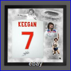 Kevin Keegan Hand Signed White T-Shirt Framed In A Picture Mount Display A