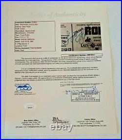 LANE FROST Autographed Signed Cut Photo JSA Framed Matted 1/1 1985 Rodeo Ticket