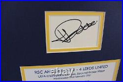 LUCAS RADEBE Leeds United Framed SIGNED Autograph Photo Display Memorabilia COA