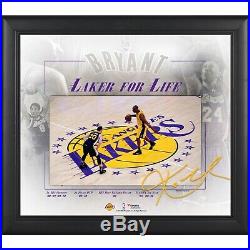 Laker For Life Kobe Bryant Los Angeles Lakers Framed 15 x 17 Final Game Signed
