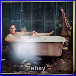 Large Framed Vintage Art Photography White Muscle Male Nude Fireman Photo Gay