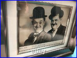 Laurel and Hardy signed photo Stax Framed Stan Laurel Oliver Hardy UACC RARE