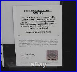 LeBron James signed autographed framed 16x20 photo! RARE! Upper Deck UDA COA