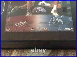 Lebron James & Carmelo Anthony Hand Signed Framed Photo Composite Upper Deck Uda