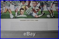 Legends of Celtic Park SIGNED FRAMED Huge Photo Autograph x22 Football AFTAL COA
