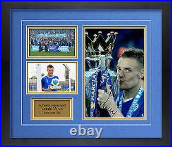 Leicester City Jamie Vardy Hand Signed Framed Photo 1