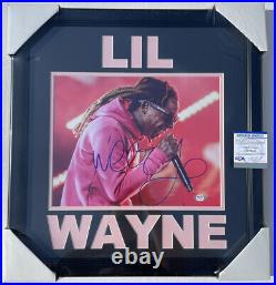 Lil Wayne Signed / Framed 11x14 Photo PSA/DNA COA Tha Carter Weezy Rapper RARE