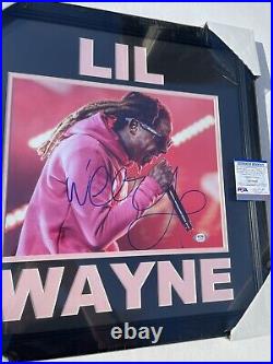 Lil Wayne Signed / Framed 11x14 Photo PSA/DNA COA Tha Carter Weezy Rapper RARE