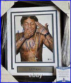 Lil Wayne Signed / Framed 8x10 Photo Beckett COA BAS Weezy Carter Rapper