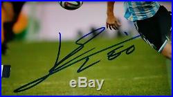 Lionel Messi Signed Team Argentina Framed Autograph 8X10 Photo GA COA LEO