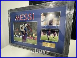 Lionel Messi signed framed photo COA World Cup Winner 2022