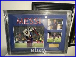 Lionel Messi signed framed photo COA World Cup Winner 2022