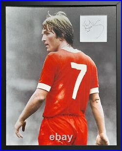 Liverpool Legend Kenny Dalglish Signed Framed Photo Card Display Anfield COA