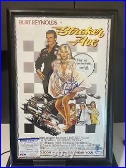 Loni Anderson Signed Framed 11x17 Photo of Movie Poster Stroker Ace (BAS & PSA)