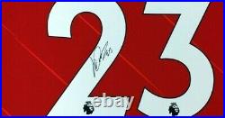 Luis Diaz Hand Signed Red No23 Player T- Shirt In A Framed Picture Mount Display