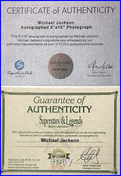 MICHAEL JACKSON Autograph Signed Photo & BAD LP FRAMED GuaranteedToPass PSA COA